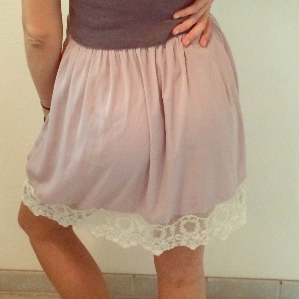 Purple lace skirt